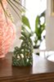 Green Ceramic Palm Tree Tea Light Holder - Image 1 of 1