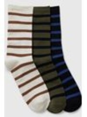 Gap White Stripe Kids 3 Pack Crew Socks - Image 1 of 1