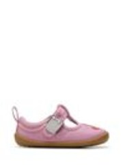 Clarks Pink Wide Fit (G) Pre-Walker Grow Toddler Canvas Shoes - Image 1 of 1
