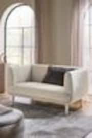 Soft Velvet Pebble Natural Evie Petite Sofa - Image 1 of 1