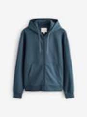 أزرق - Signature Soft Touch Modal Zip Through Hoodie - صورة 1 من 1