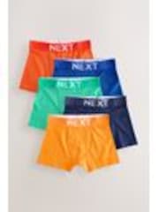Bright Plain Trunks 5 Pack (1.5-16yrs) - Image 1 of 1