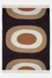 Marimekko Brown  Off White  Dark Blue Melooni Throw - Image 1 of 1