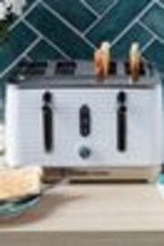 Russell Hobbs White Inspire 4 Slice Toaster - Image 1 of 1