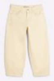 River Island Buttermilk Yellow Petite Seamed Barrel Jeans - Image 1 of 1