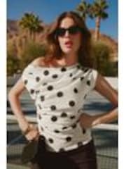 Friends Like These Black Spot Off The Shoulder Top - Image 1 of 1