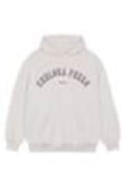 بيج - Chelsea Peers Cotton Embroidered Logo Hoodie - صورة 1 من 1