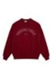 Chelsea Peers Red Cotton Embroidered Letterman Logo Sweatshirt - Image 1 of 1