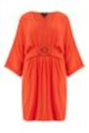 Pour Moi Orange Crinkle O Ring Woven Beach Cover-Up - Image 1 of 1