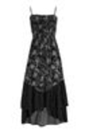 Pour Moi Black Strapless Asymmetric Tiered Woven Maxi Dress - Image 1 of 1