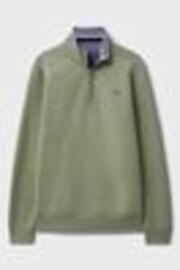 Crew Clothing Company Green Classic Half Zip Sweatshirt - Image 1 of 1