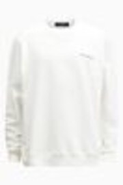 AllSaints White Underground Crew Jumper - Image 1 of 1
