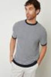 Threadbare Stripe Textured Knitted T-Shirt - Image 1 of 1