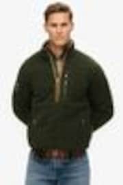 Зеленый - Флисовая кофта свободного кроя Superdry Outdoor Half Zip - Image 1 of 1