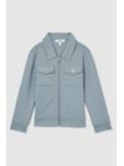Reiss Soft Denim Blue Medina 9-13 yrs Interlock Zip-Through Overshirt - Image 1 of 1