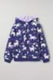 Polarn O. Pyret Dark Blue Organic Cotton Print Hoodie - Image 1 of 1