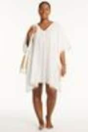 Sea Level White Heatwave 100% Cotton Kaftan - Image 1 of 1