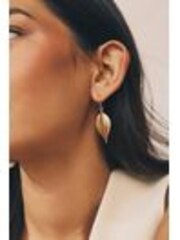 Gold Tone Wave Petal Drop Earrings - Image 1 of 1