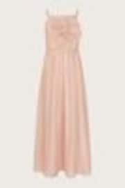 Monsoon Pink Nola 3D Flower Print Organza Prom Dress - Image 1 of 1