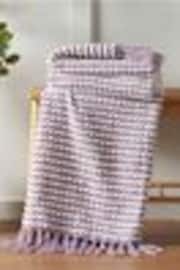 Catherine Lansfield Lilac Stab Stitch Throw - Image 1 of 1