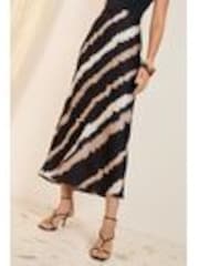 Friends Like These Black Ombre Ombre Satin Maxi Skirt - Image 1 of 1
