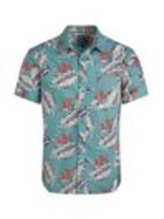 Weird Fish Blue Faraway 100% Cotton Short Sleeve Printed Shirt - Image 1 of 1