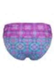 Pour Moi Blue/Purple Roll Top Venice Beach Bikini Brief - Image 1 of 1