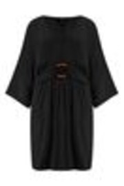 Pour Moi Black Crinkle O Ring Woven Beach Cover-Up - Image 1 of 1