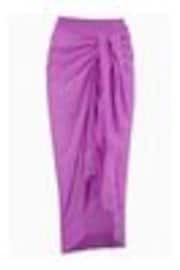Pour Moi Purple Fringe Trim Crinkle Woven Multiway Sarong - Image 1 of 1