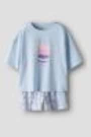 Name It Blue Macaron Print Pyjama Set - Image 1 of 1