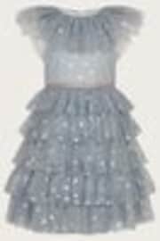 Monsoon Blue Frilly Butterfly Tulle Tiered Dress - Image 1 of 1