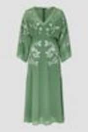 Monsoon Green Hannah Embroidered Tea Dress - Image 1 of 1