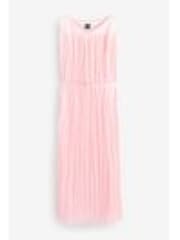 BOSS Pink Davaria Pleated Texture Midi Dress - Image 1 of 1