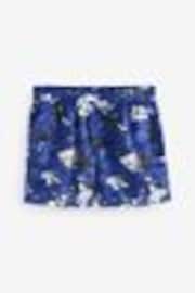 BOSS Blue & White Piranha Printed Swim Shorts - Image 1 of 1