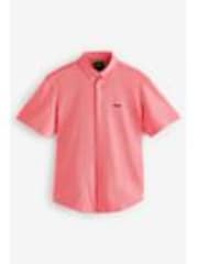 BOSS Pink Regular Fit Short Sleeve 100% Cotton Shirt - Image 1 of 1
