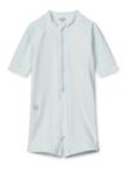 Liewood Blue Max Seersucker Short Sleeve UV Protection Swim playsuit - Image 1 of 1