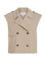 VILA Beige Sleeveless Gilet Trench Coat - Image 1 of 1