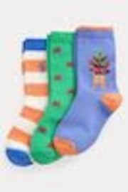 Polo Ralph Lauren Lauren Boys Polo Bear Crab Stripe Socks 3 Pack - Bild 1 von 1