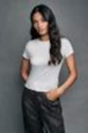 White Slim Fit Short Sleeve Soft Touch Polyamide T-Shirt - Image 1 of 1