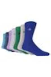 Jeff Banks Blue Cotton Fashion Crew Socks - Image 1 of 1