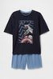 Gap Navy Blue Captain America Marvel Short Pyjamas (6-13yrs) - Image 1 of 1