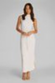 Calvin Klein Cream Crinkle Jersey Ankle Dress - Image 1 of 1