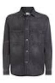 Calvin Klein Black Relaxed Denim Shirt - Image 1 of 1