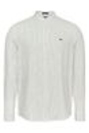 Tommy Jeans White Linen Mix Stripe Shirt - Image 1 of 1