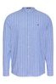 Tommy Jeans Blue Linen Mix Stripe Shirt - Image 1 of 1