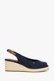 Tommy Hilfiger Blue Mid Wedge Slingback Sandals - Image 1 of 1