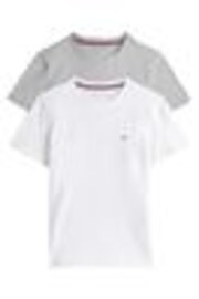 Tommy Hilfiger White Underwear Short Sleeve 100% Cotton T-Shirts 2 Pack - Image 1 of 1