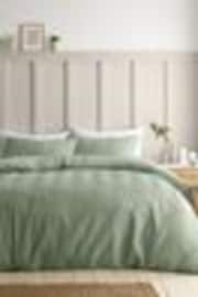 Catherine Lansfield Mint Green Heatset Wave Duvet Cover Set - Image 1 of 1