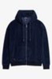Superdry Blue Velour Zip Hoodie - Image 1 of 1