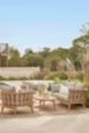 Cox & Cox Light Teak Bora Garden Lounge Set - Image 1 of 1